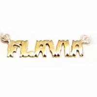 Pingente "meu nome" em ouro 18k - para de 6 a 10 let