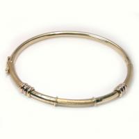 Bracelete em ouro 18k - Argolas polida 3 cores