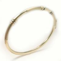 Bracelete em ouro 18k - Argolas polida 3 cores