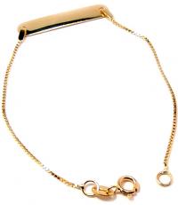 Pulseira feminina com chapa em ouro 18k para criança Pulseira feminina com chapa em ouro 18k para criança