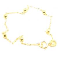 Pulseira de bolinhas infantil em ouro 18k - 2PUO0495 Pulseira de bolinhas infantil em ouro 18k - 2PUO0495
