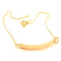 Pulseira com chapa em ouro 18k para criança - 2PUO0527 Pulseira com chapa em ouro 18k para criança - 2PUO0527