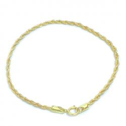 Pulseiras feminina infantil em ouro amarelo 18k - Corda lazer - 2PUO0628 Pulseiras feminina infantil em ouro amarelo 18k - Corda lazer - 2PUO0628