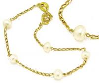 Pulseira feminina infantil em ouro 18k com perolas Pulseira feminina infantil em ouro 18k com perolas