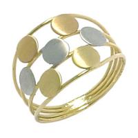 Anel em ouro amarelo e branco 18k