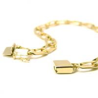 Pulseira de ouro amarelo 18kts - Semi oca
