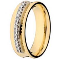 Alian�a de ouro 18k c/ brilhantes-P. unit�rio