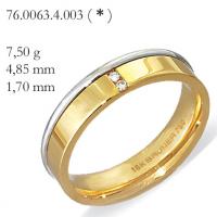 Alian�a ouro 18k com diamantes - Pre�o unit�rio