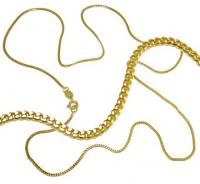 Corrente de ouro amarelo 18k - Groumette - 50 cm