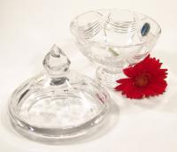 Bomboni�re de cristal Bohemia de 20 cm