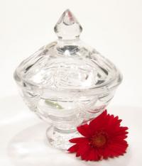 Bomboni�re de cristal Bohemia de 20 cm