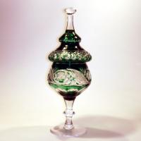 Bomboni�rre de cristal Verde San Carlos 32 cm