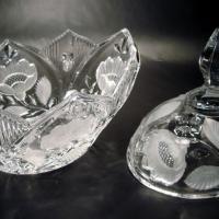Bomboni�re de cristal Polon�s de 20 cm