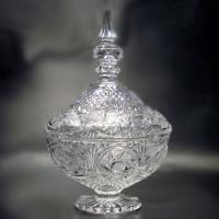 Bomboni�re de cristal Polon�s de 21 cm