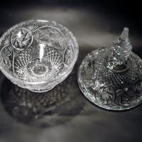 Bomboni�re de cristal Polon�s de 21 cm