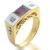 Anel formatura em ouro 18k - Zircone e P. Sint�tica
