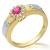 Anel formatura em ouro 18k - Diamantes e P. Natural