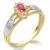 Anel formatura em ouro 18k - Zirc�nia e P. Sint�tica