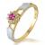 Anel formatura em ouro 18k - Zirc�nia e P. Sint�tica