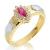Anel formatura em ouro 18k - Zirc�nia e P. Sint�tica