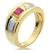 Anel formatura em ouro 18k com Pedra Sint�tica