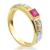 Anel formatura em ouro 18k - Zirc�nia e P. Sint�tica