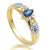Anel formatura em ouro 18k - Zirc�nia e P. Sint�tica