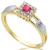 Anel formatura em ouro 18k - Diamantes e P. Sint�tica