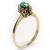 Anel em ouro 18k com diamantes e esmeralda