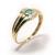 Anel em ouro 18k com diamantes e esmeralda