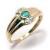 Anel em ouro 18k com diamantes e esmeralda