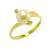 Anel em ouro 18k com perola e brilhantes