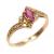 Anel em ouro 18k com diamantes e rubi