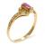 Anel em ouro 18k com diamantes e rubi