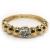 Anel em ouro amarelo 18k com diamantes