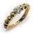 Anel em ouro amarelo 18k com diamantes