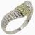 Anel em ouro branco 18k com diamantes