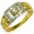 Anel em ouro amarelo e branco 18k