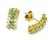 Brinco em ouro 18k com esmeralda e brilhantes