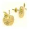 Brinco em ouro amarelo 18k com brilhantes - Ma�a