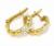 Brinco em ouro amarelo 18k com brilhantes