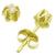 Brinco solit�rio em ouro amarelo 18k