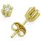 Brinco solit�rio em ouro amarelo 18k