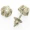Brinco solit�rio em ouro branco 18k
