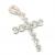 Cruz de ouro branco 18k com brilhantes