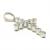 Cruz de ouro branco 18k com brilhantes