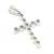 Cruz de ouro branco 18k com brilhantes