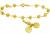 Pulseira em ouro 18k c/ medalha Nossa Sra