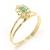 Anel em ouro 18k com diamantes e esmeralda
