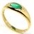 Anel formatura em ouro 18k - Diamantes e P. Sint�tica